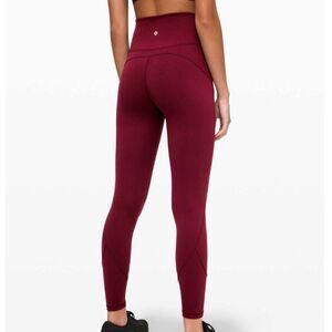 Lululemon In Movement Tight in Deep Rouge Size 2